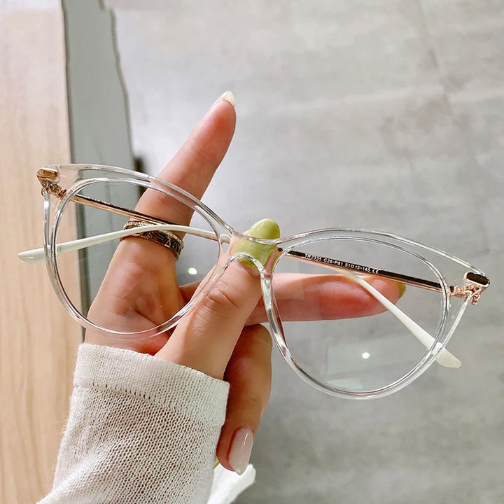 Bclear Women's Full Rim Cat Eye Acetate Alloy Eyeglasses Wd810 Full Rim Bclear