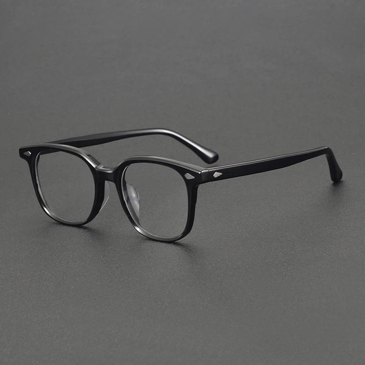 Black Mask Unisex Full Rim Square Acetate Eyeglasses 8099 Full Rim Black Mask Black