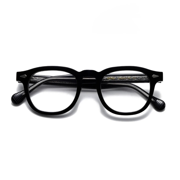 CCspace Unisex Full Rim Square Acetate Eyeglasses 57314 Full Rim CCspace Black