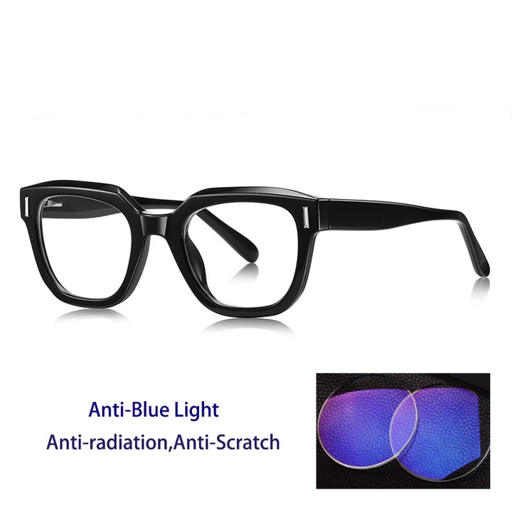 Kocolior Unisex Full Rim Square Tr 90 Alloy Reading Glasses 78009