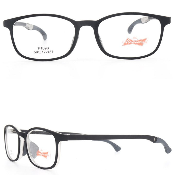 Zirosat Unisex Children's Full Rim Polygon Silicone Square 1690 Full Rim Zirosat C6
