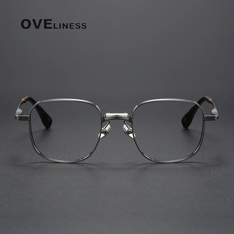 Oveliness Unisex Full Rim Square Titanium Eyeglasses D151 Full Rim Oveliness