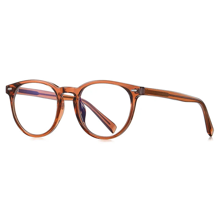 Vicky Unisex Full Rim Tr 90 Stainless Steel Round Reading Glasses 2117 Reading Glasses Vicky PFD2117-C3 Prescription custom