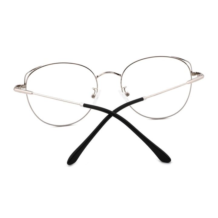 Kansept Women's Full Rim Round Cat Eye Stainless Steel Eyeglasses 9079 Full Rim Kansept   