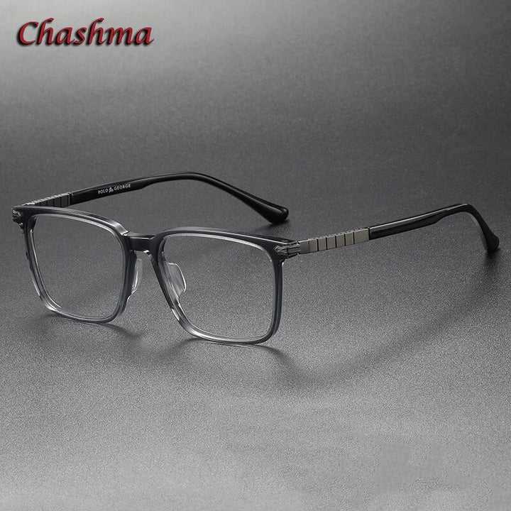 Chashma Ochki Unisex Full Rim Square Acetate Eyeglasses 9630 Full Rim Chashma Ochki