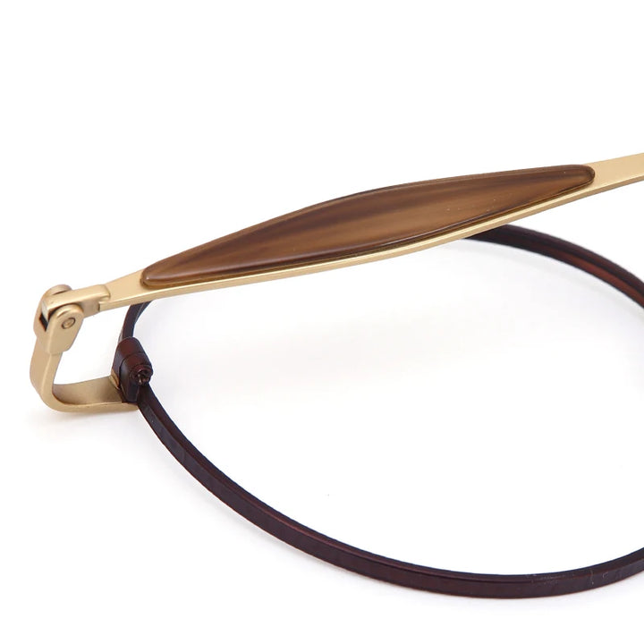 Muzz Unisex Full Rim Round Square Titanium Eyeglasses 6058 Full Rim Muzz