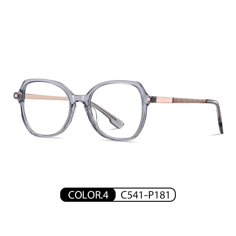 Gmei Women's Full Rim Square Acetate Alloy Eyeglasses 9225 Full Rim Gmei Optical C541-P181