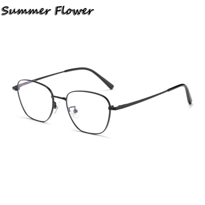 Summer Flower Women's Full Rim Polygon Steel Eyeglasses 902641
