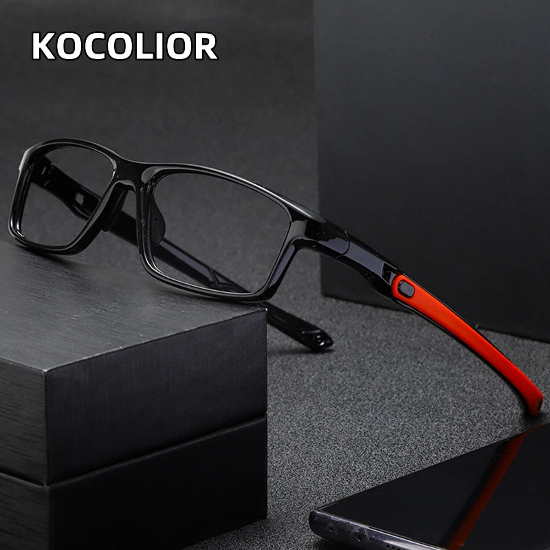 Kocolior Unisex Full Rim Rectangle Polycarbonate Sport Eyeglasses Fj81 Full Rim Kocolior