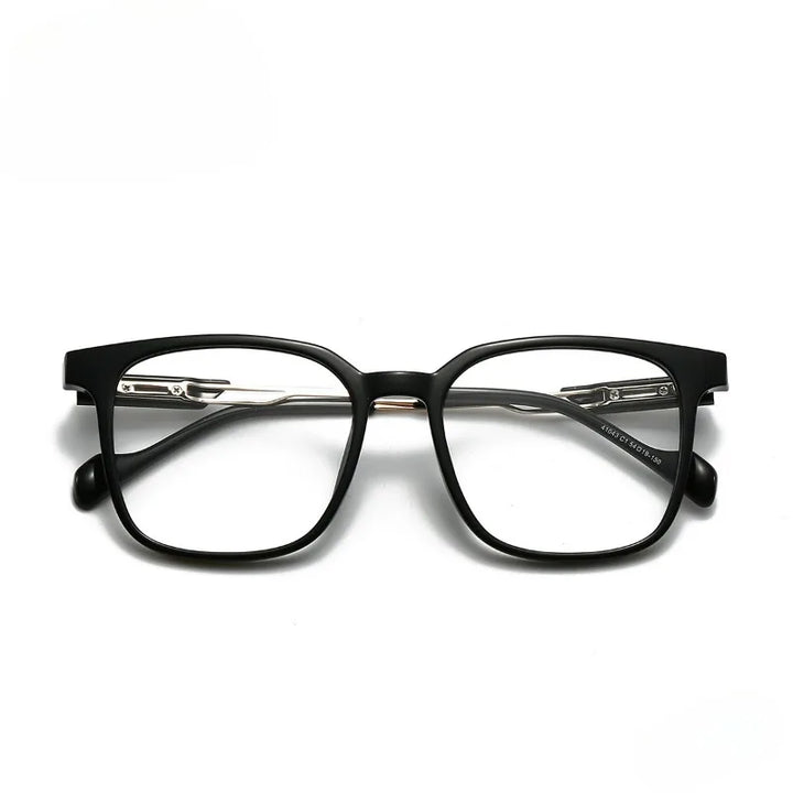 Hewei Unisex Full Rim Square Acetate Titanium Eyeglasses 41043