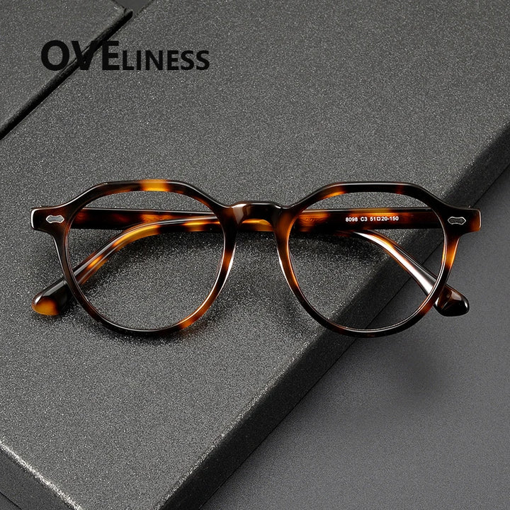 Oveliness Unisex Full Rim Oval Round Acetate Eyeglasses 88098 Full Rim Oveliness