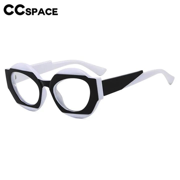 CCspace Unisex Full Rim Oval Resin Eyeglasses 56864 Full Rim CCspace
