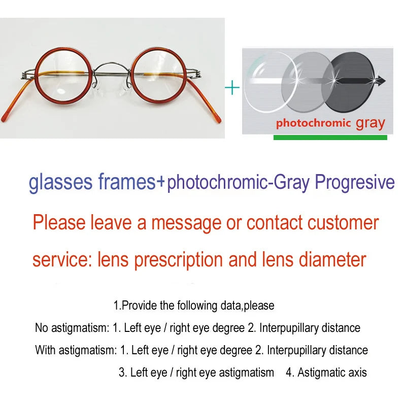 Yujo Unisex Full Rim Round Stainless Steel Acetate Custom Eyeglasses Y3434 Full Rim Yujo C9 CHINA