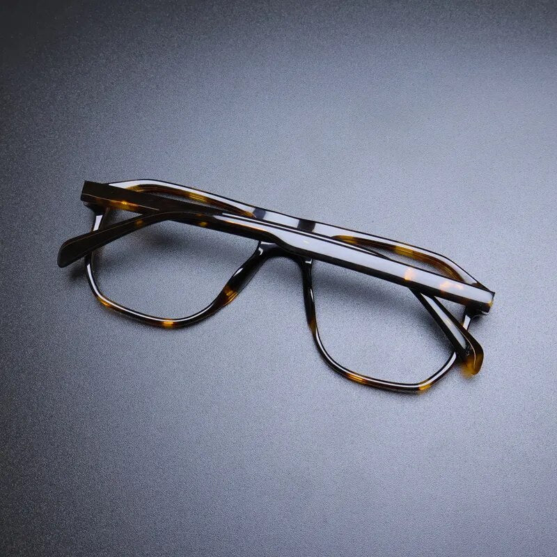 Gatenac Unisex Full Rim Square Acetate Eyeglasses Gxyj1135 Full Rim Gatenac