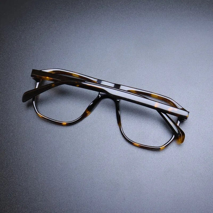 Gatenac Unisex Full Rim Square Acetate Eyeglasses Gxyj1135 Full Rim Gatenac