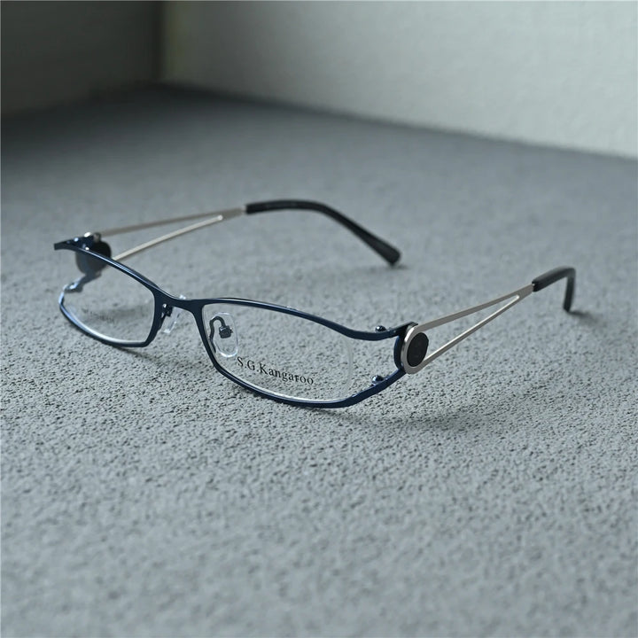 Cubojue Unisex Semi Rim Oval Rectangle Alloy Reading Glasses C607 Reading Glasses Cubojue
