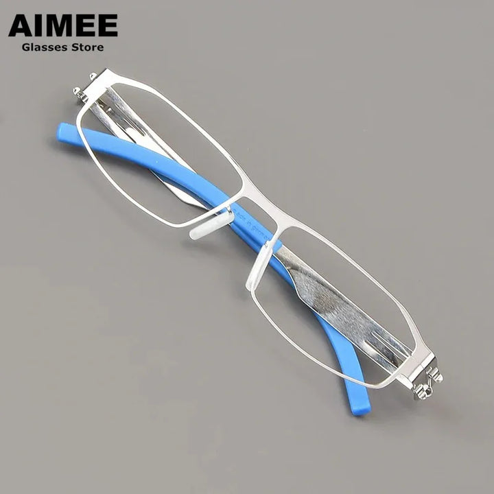 Aimee Women's Full Rim Irregular Square Steel Eyeglasses 84001