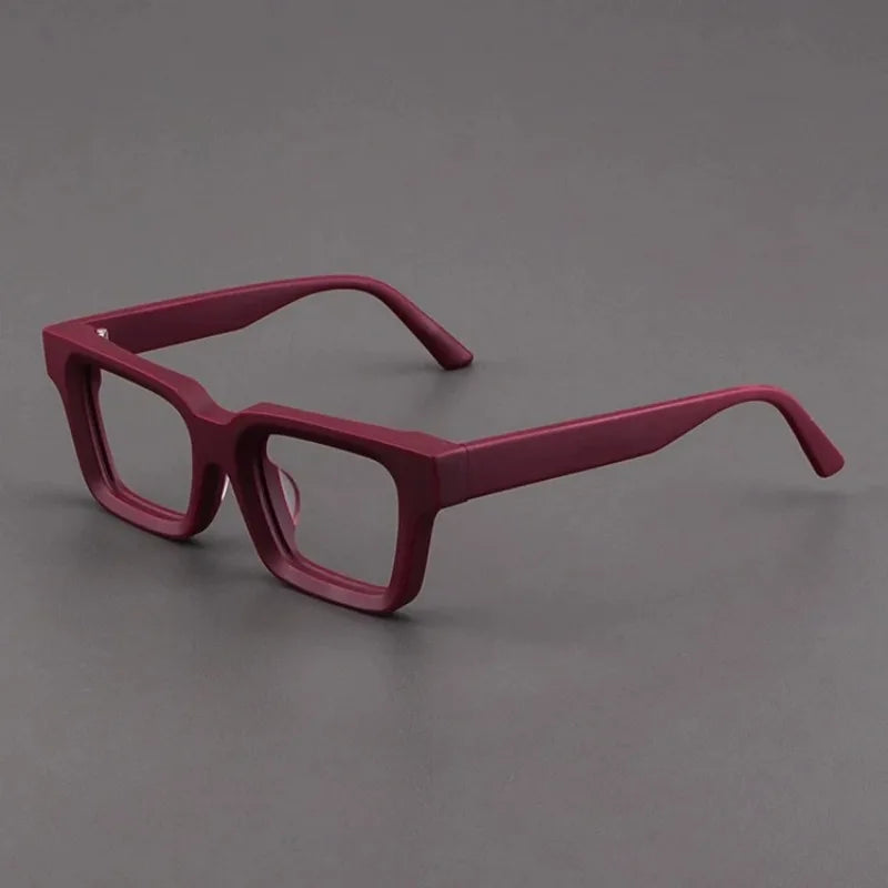Hewei Unisex Full Rim Square Brow Line Thick Acetate Eyeglasses 34111