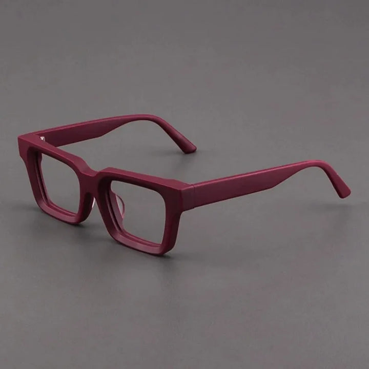 Hewei Unisex Full Rim Square Brow Line Thick Acetate Eyeglasses 34111