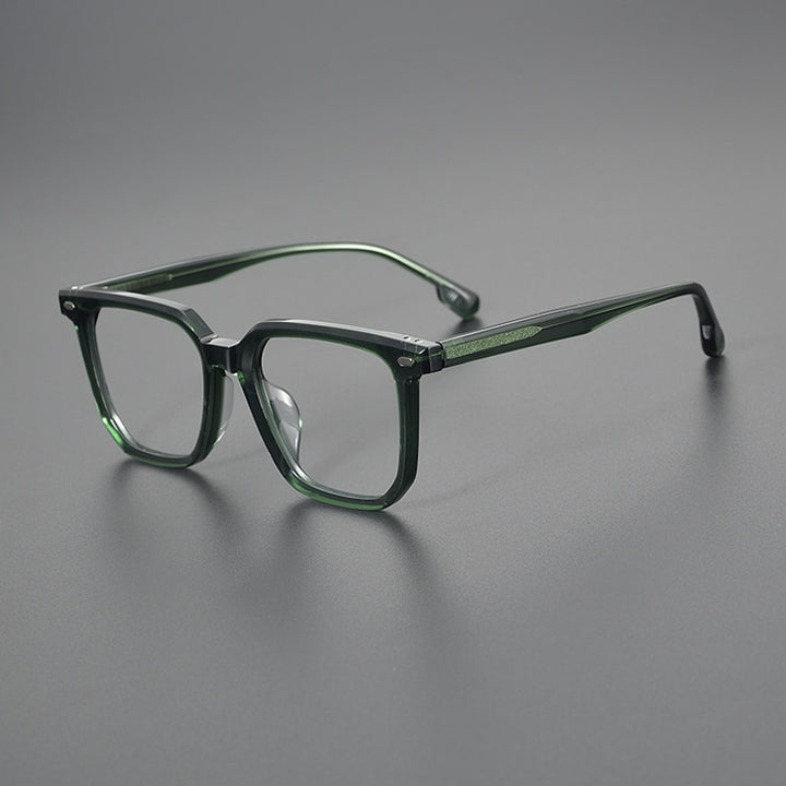 Gatenac Unisex Full Rim Square Acetate EyeglassesGxyj1094 Full Rim Gatenac Green