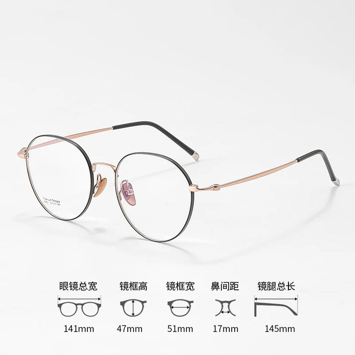 Xbora Unisex Full Rim Oval Round Titanium Eyeglasses 18005