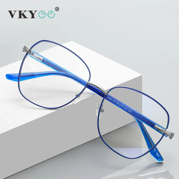 Vicky Unisex Full Rim Large Butterfly Stainless Steel Reading Glasses 3063 Reading Glasses Vicky