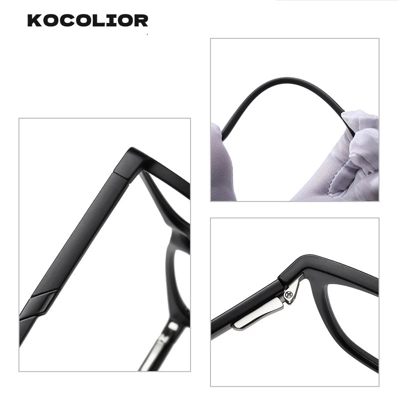 Kocolior Unisex Full Rim Square Tr 90 Hyperopic Reading Glasses 2310 Reading Glasses Kocolior