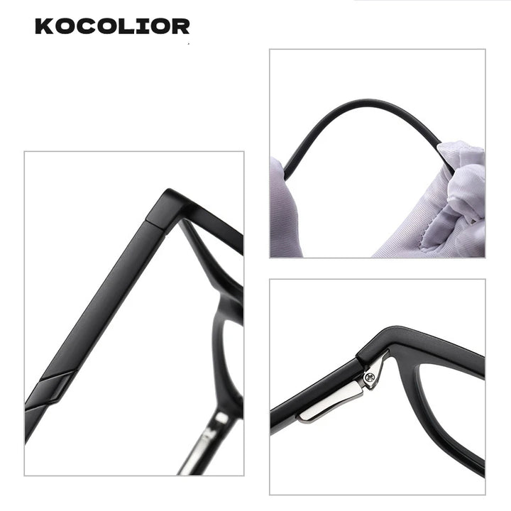 Kocolior Unisex Full Rim Square Tr 90 Hyperopic Reading Glasses 2310 Reading Glasses Kocolior   