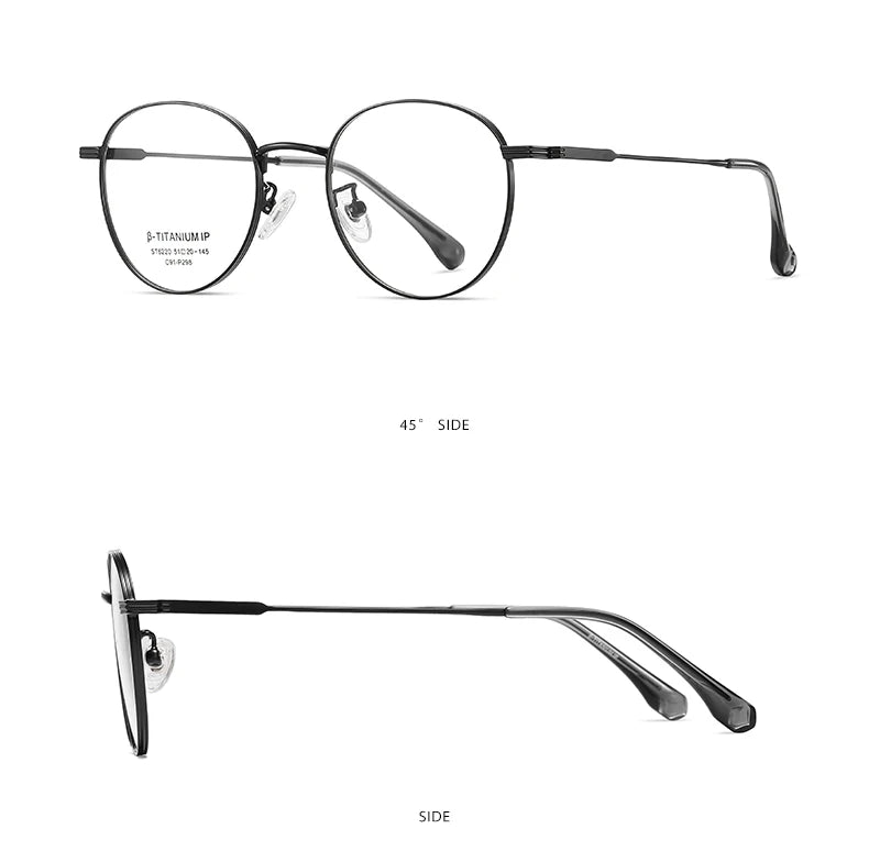 Vicky Unisex Full Rim Round Titanium Reading Glasses St6220 Reading Glasses Vicky