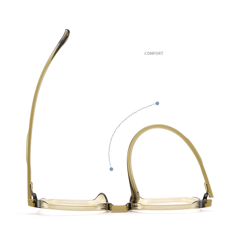 Bclear Unisex Full Rim Polygon Tr 90 Titanium Eyeglasses 90303 Full Rim Bclear