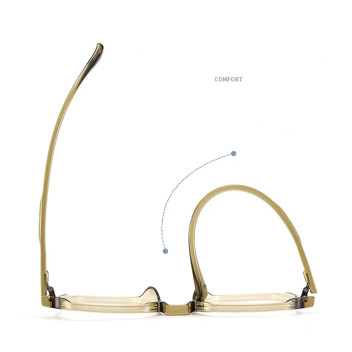 Bclear Unisex Full Rim Polygon Tr 90 Titanium Eyeglasses 90303 Full Rim Bclear