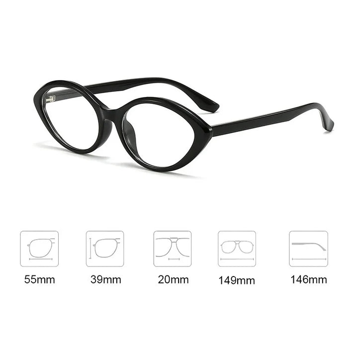 Gmei Women's Full Rim Oval Tr 90 Alloy Eyeglasses 51302