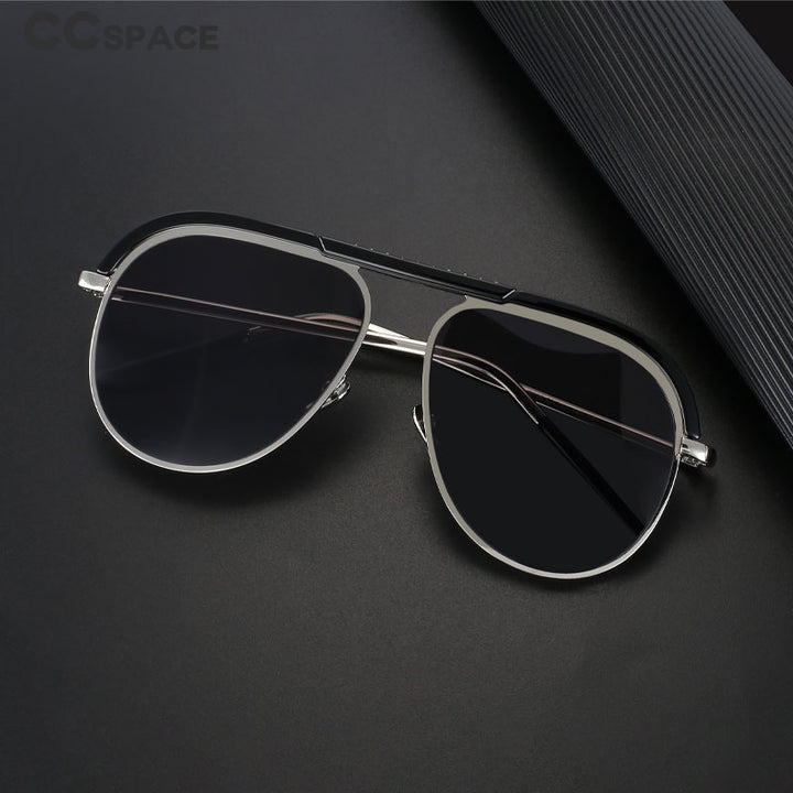 CCspace Unisex Full Rim Large Square Alloy UV400 Sunglasses 56363 Sunglasses CCspace Sunglasses