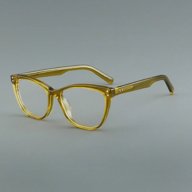 Hewei Women's Full Rim Oval Square Acetate Eyeglasses 88022