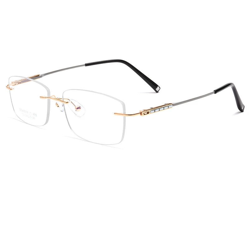 Handoer Women's Rimless Square Titanium Eyeglasses 56210