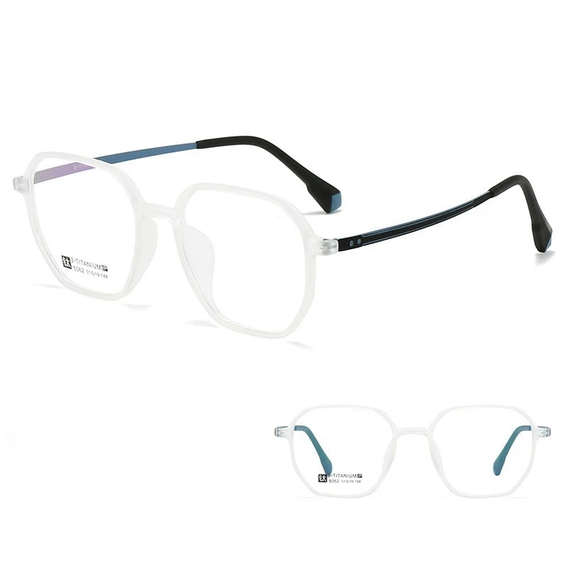 Yimaruili Women's Full Rim Polygon Tr 90 Titanium Eyeglasses 55062