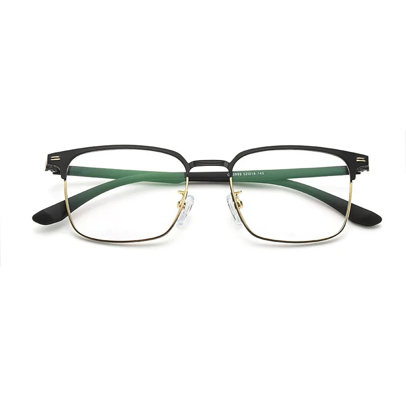 Kocolior Unisex Full Rim Square Alloy Hyperopic Reading Glasses 33999 Reading Glasses Kocolior