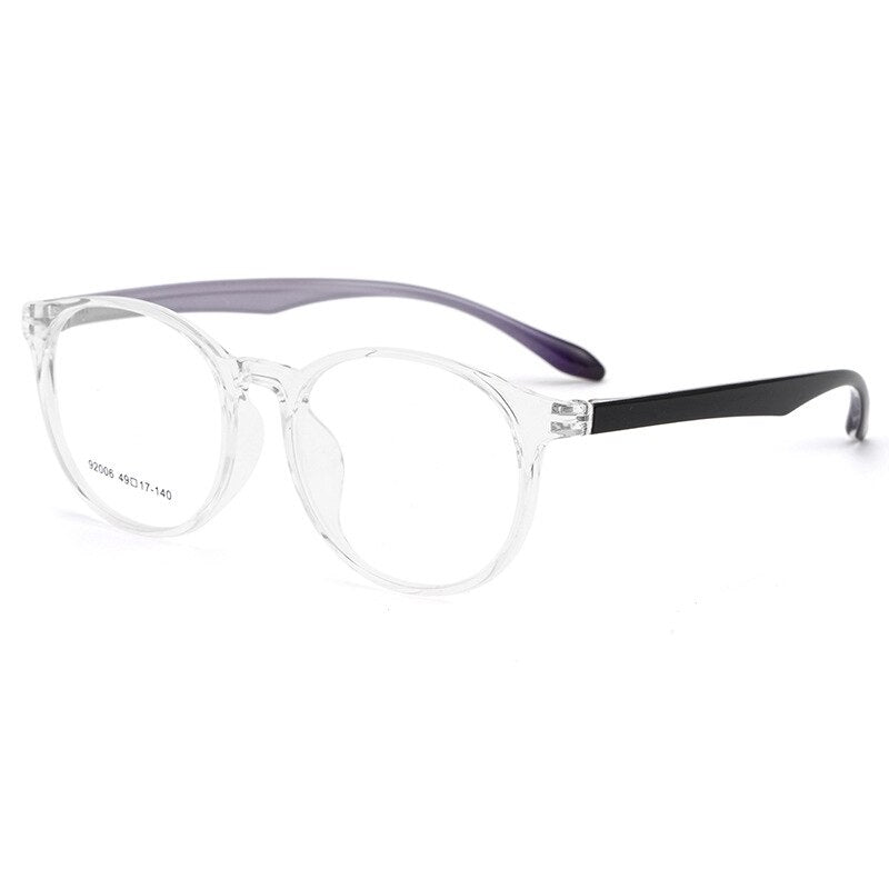 Yimaruili Unisex Full Rim Square Round Tr 90 Eyeglasses 0692006 Full Rim Yimaruili Eyeglasses Transparent
