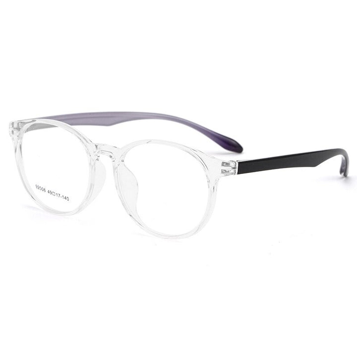 Yimaruili Unisex Full Rim Square Round Tr 90 Eyeglasses 0692006 Full Rim Yimaruili Eyeglasses Transparent