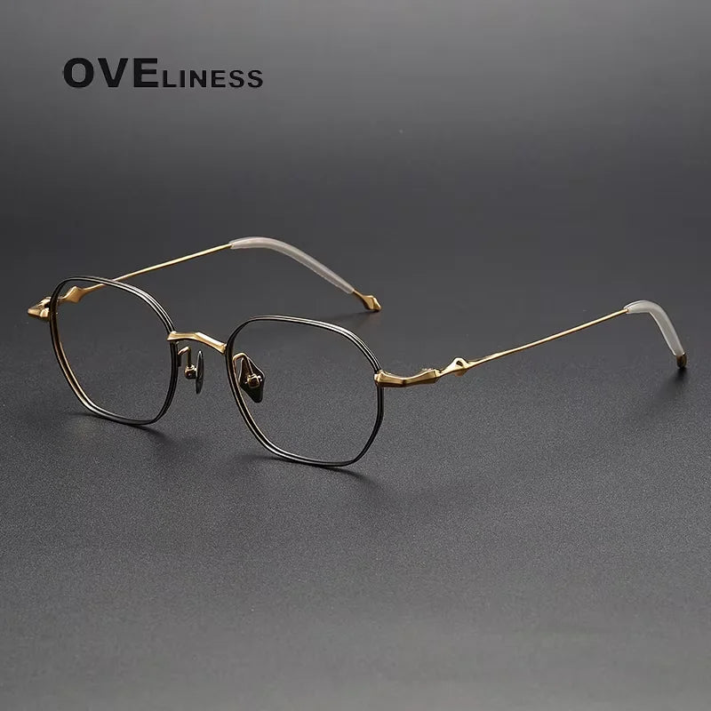 Oveliness Women's Full Rim Oval Square Titanium Eyeglasses 61135
