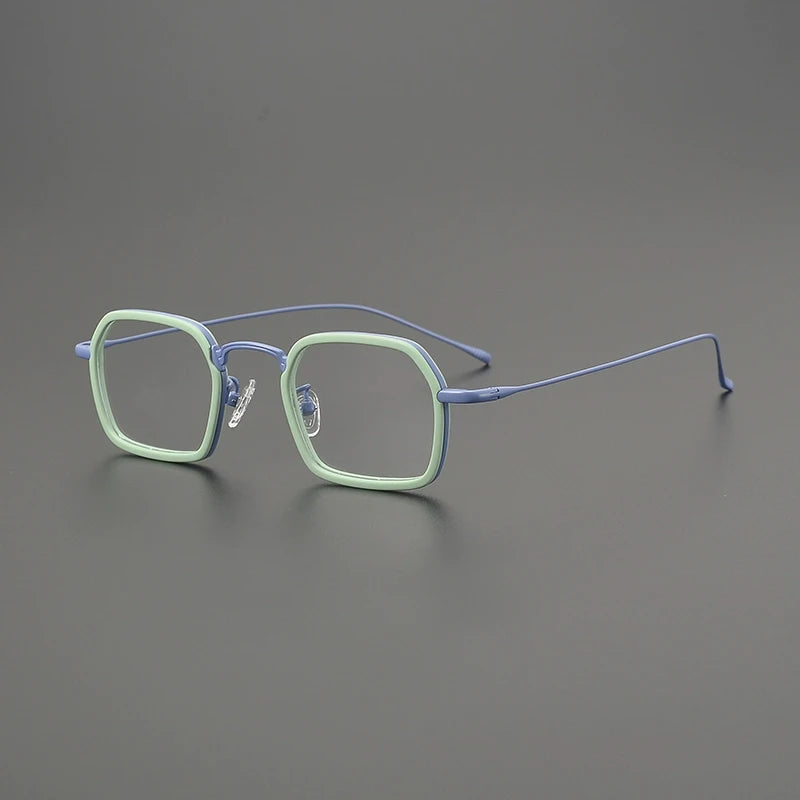 Gatenac Women's Full Rim Square Titanium Acetate Eyeglasses G85894