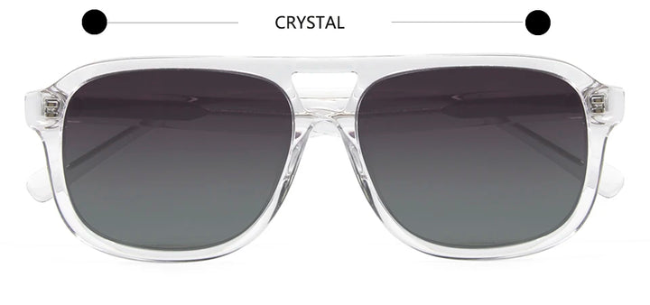 Esnbie Unisex Full Rim Square Double Bridge Acetate Sunglasses 230271