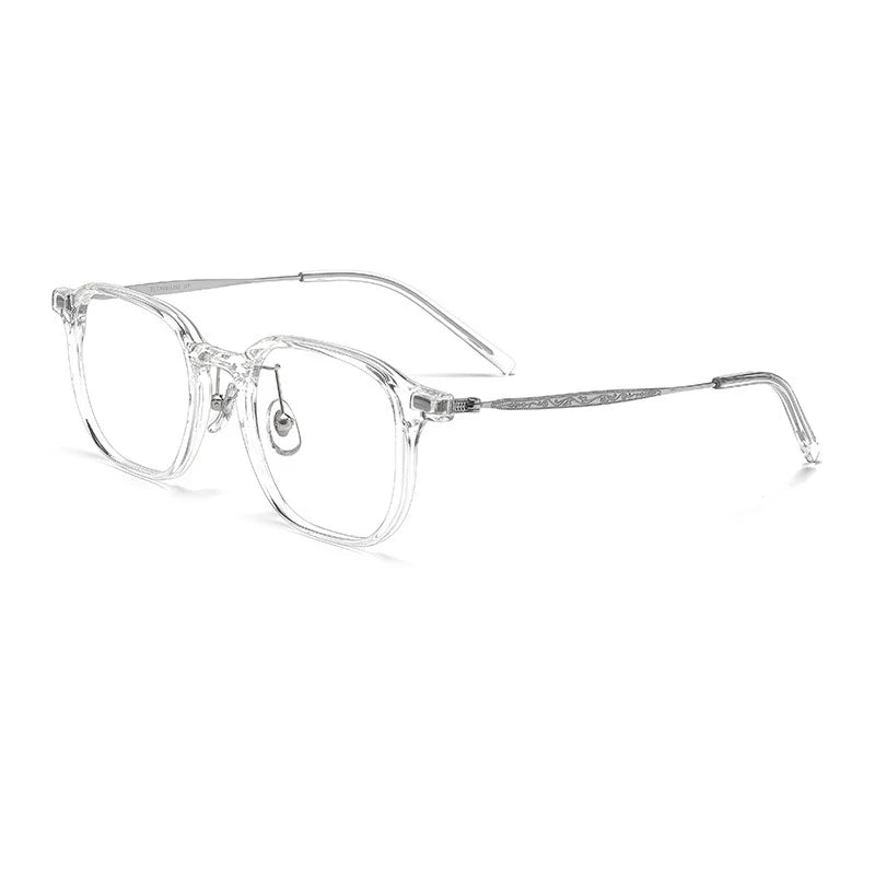 Xbora Unisex Full Rim Polygonal Tr 90 Titanium Eyeglasses 16110