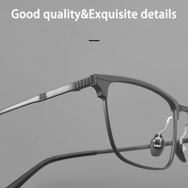 KatKani Unisex Full Rim Square Titanium Eyeglasses Nc7004 Full Rim KatKani Eyeglasses   