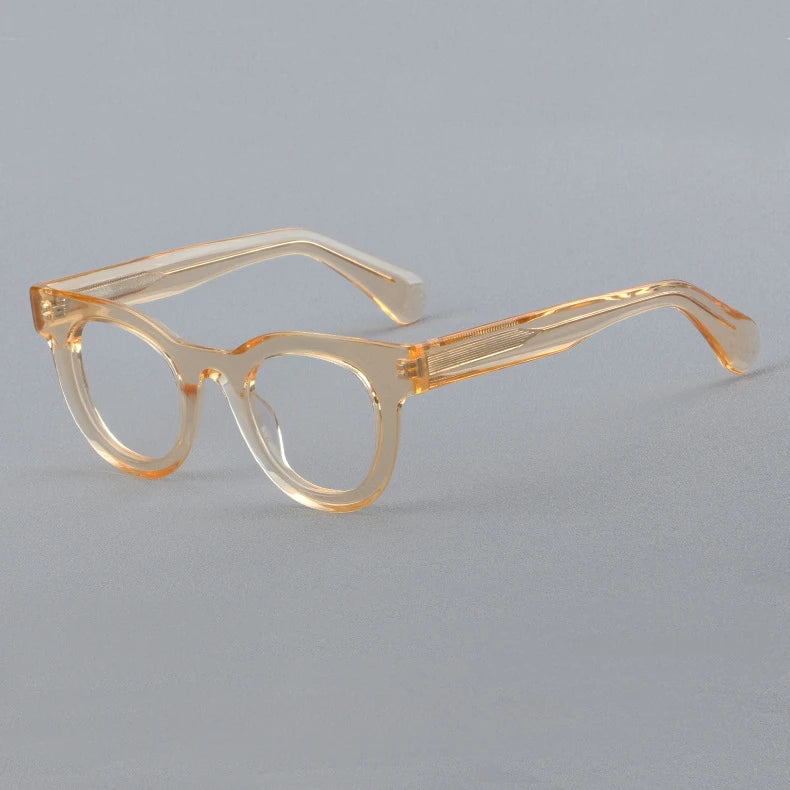 Hewei Unisex Full Rim Oval Thick Acetate Eyeglasses 882259 Full Rim Hewei C3