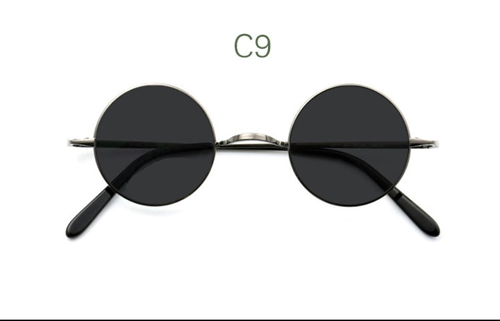 Yujo Unisex Full Rim Small 42mm Round Titanium Polarized Sunglasses Sunglasses Yujo C9 China