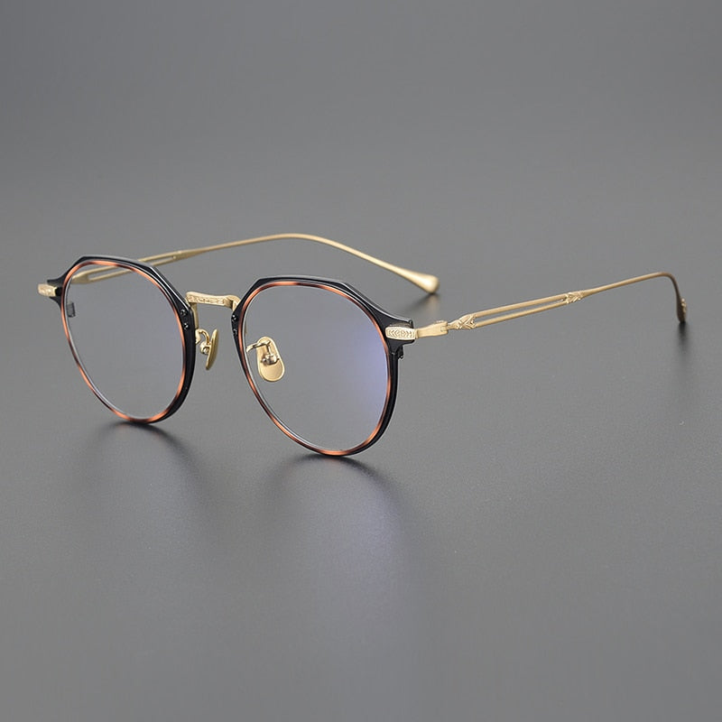 Gatenac Unisex Full Rim Octagonal Titanium Eyeglasses Gxyj1123 Full Rim Gatenac