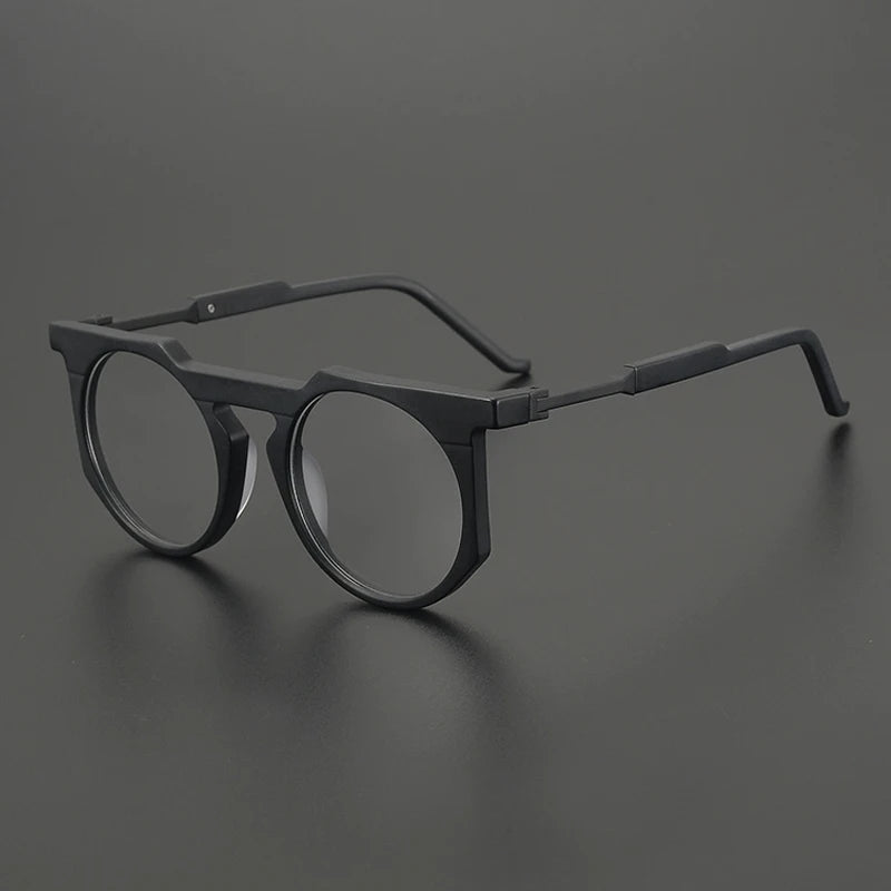 Gatenac Unisex Full Rim Round Brow Line Acetate Eyeglasses G9399