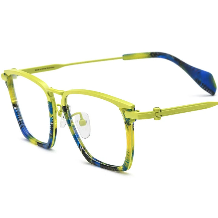 Nobler Unisex Full Rim Square Titanium Eyeglasses 185136