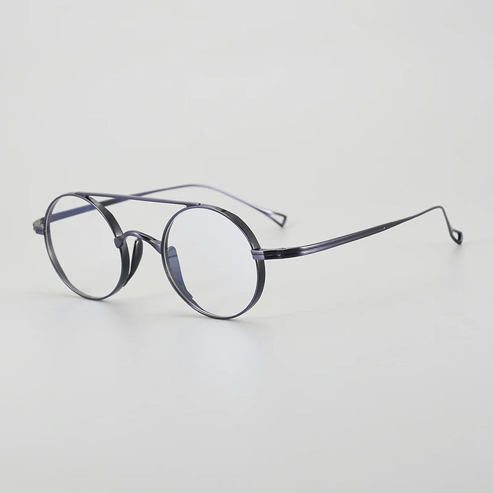 Gatenac Unisex Full Rim Double Bridge Titanium Eyeglasses Gxyj1473 Full Rim Gatenac